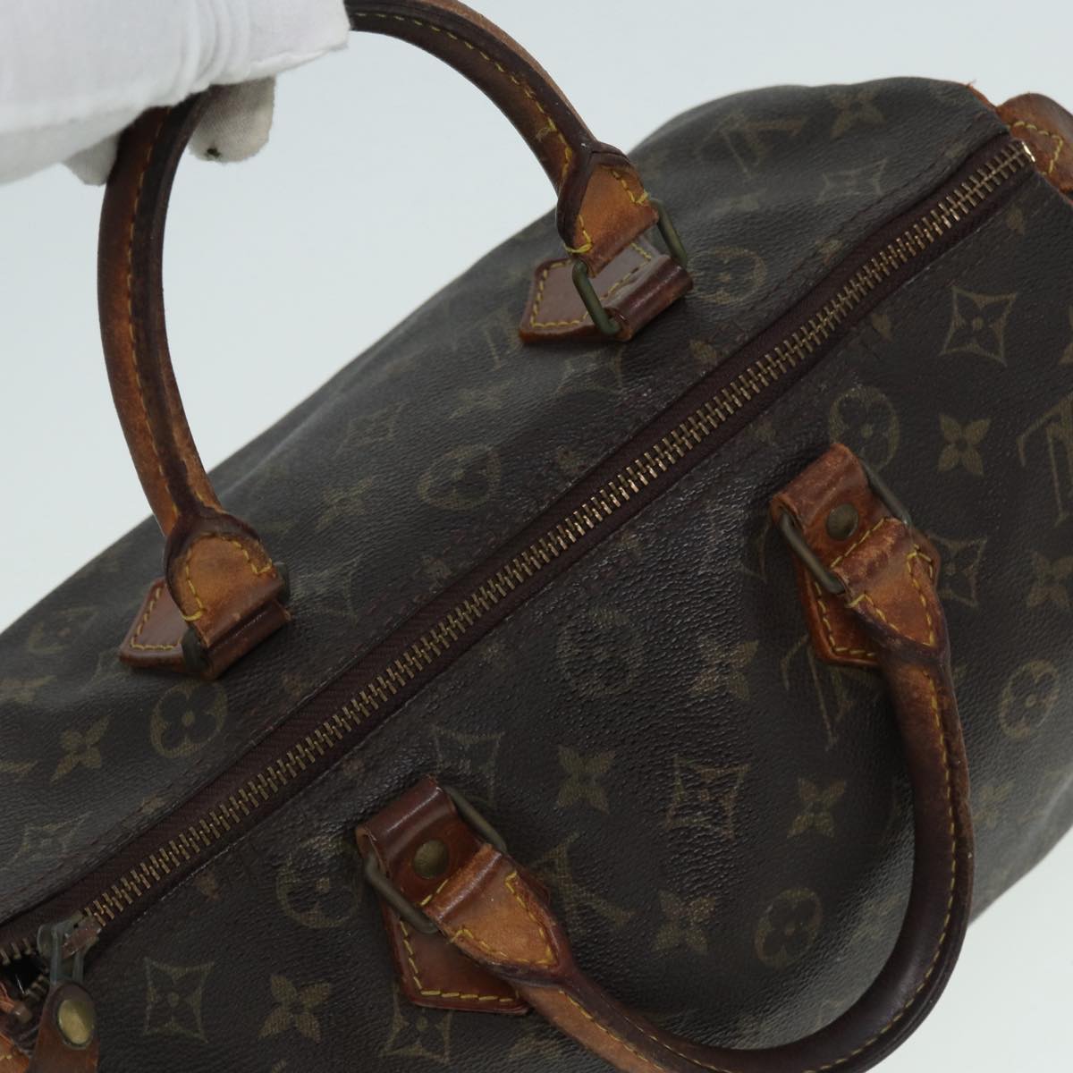 LOUIS VUITTON Monogram Speedy 30 Hand Bag M41526 LV Auth 87175