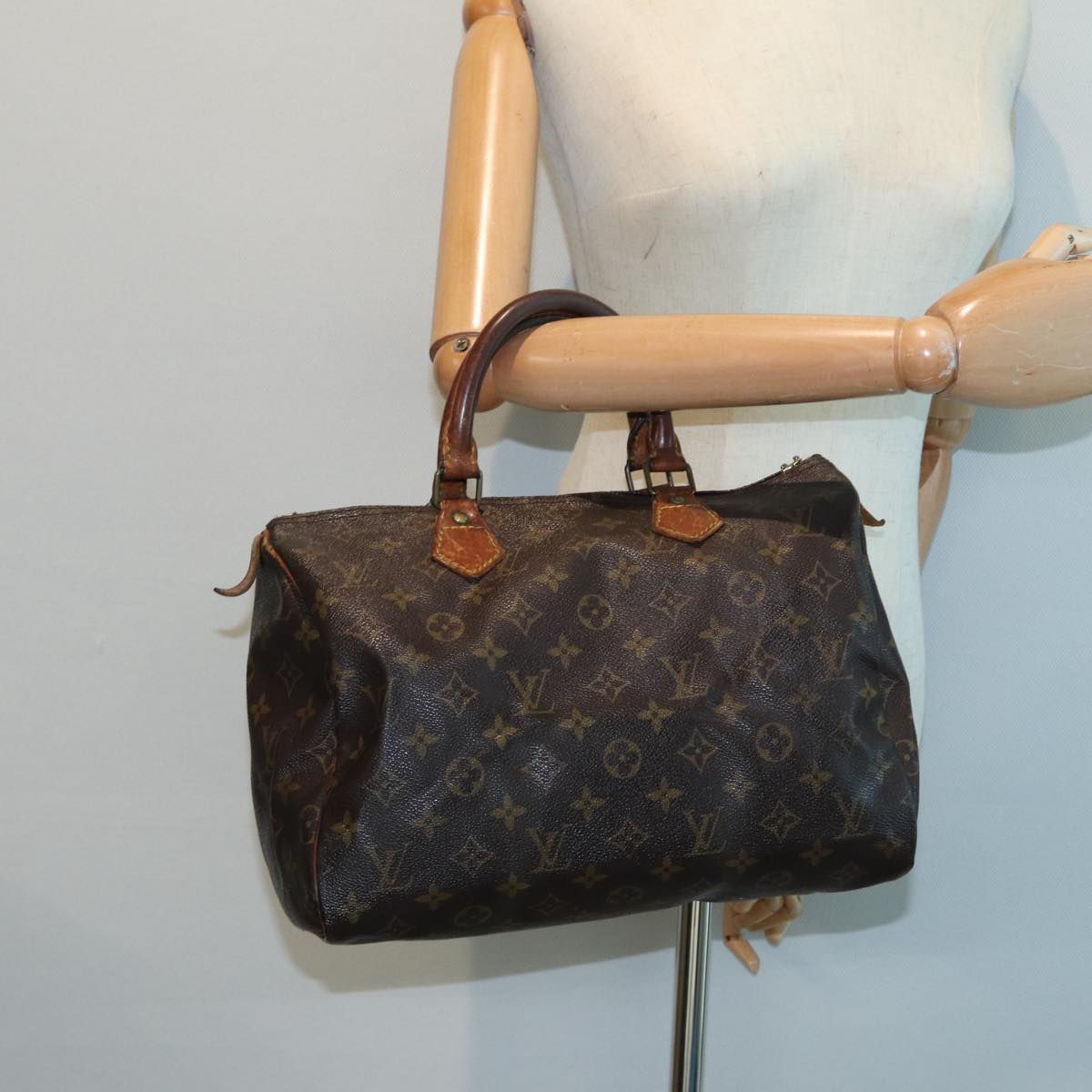 LOUIS VUITTON Monogram Speedy 30 Hand Bag M41526 LV Auth 87187