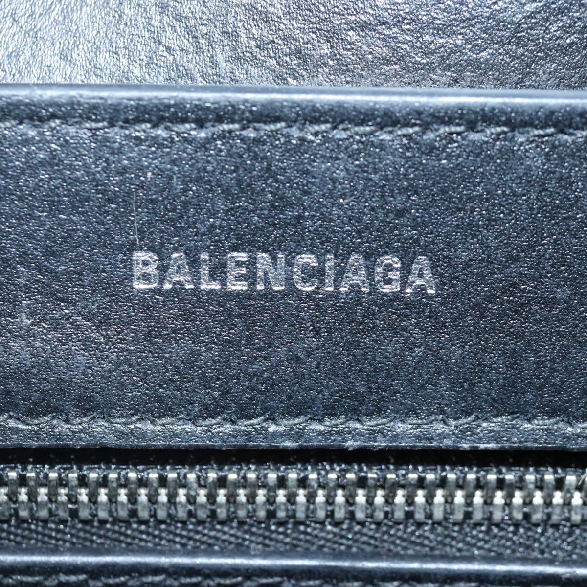 BALENCIAGA Everyday Tote XXS Hand Bag Leather 2way Silver Silver Auth 87205