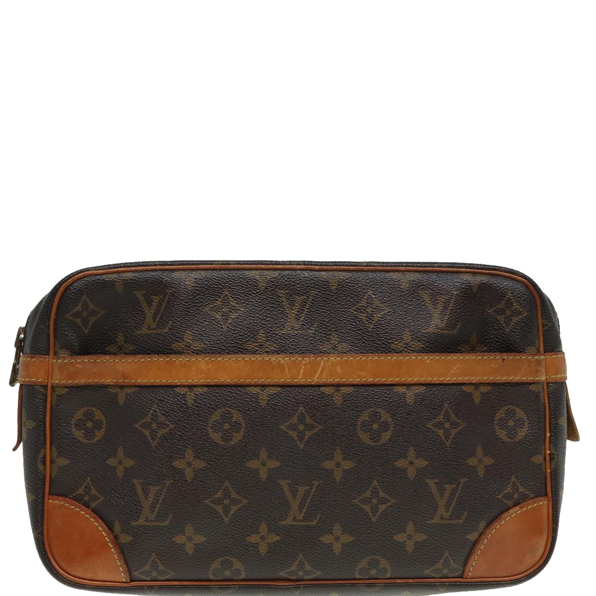 LOUIS VUITTON Monogram Compiegne 28 Clutch Bag M51845 LV Auth 87211