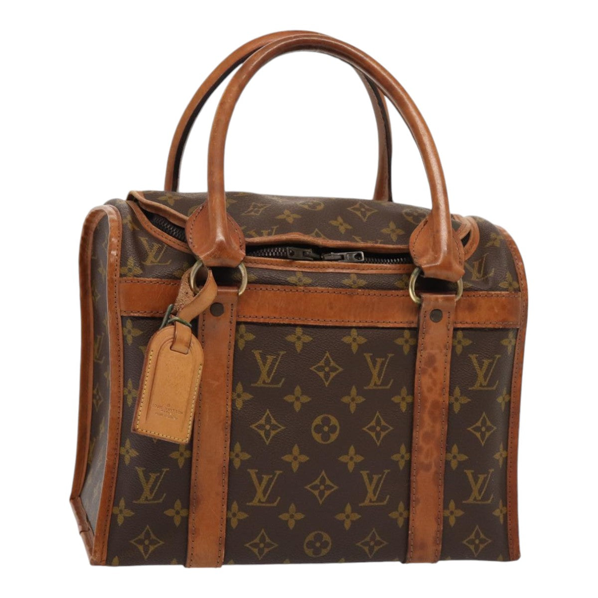 LOUIS VUITTON Monogram Sac Shan 30 Pet Carry M42024 LV Auth 87233