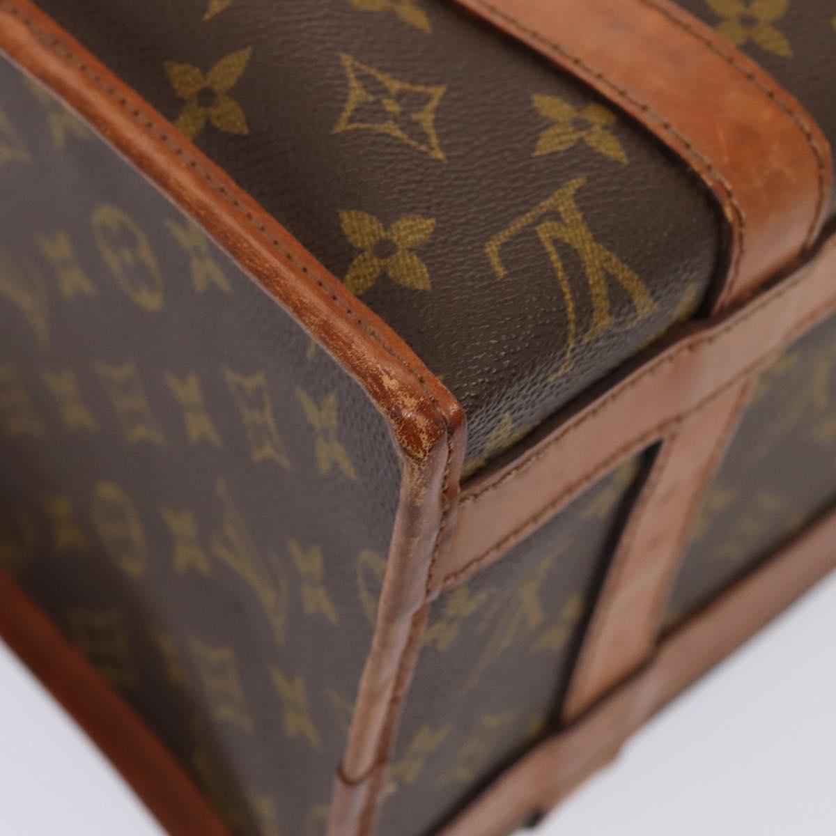 LOUIS VUITTON Monogram Sac Shan 30 Pet Carry M42024 LV Auth 87233