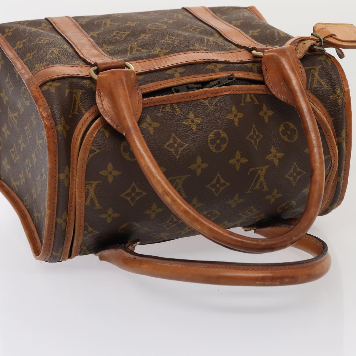 LOUIS VUITTON Monogram Sac Shan 30 Pet Carry M42024 LV Auth 87233