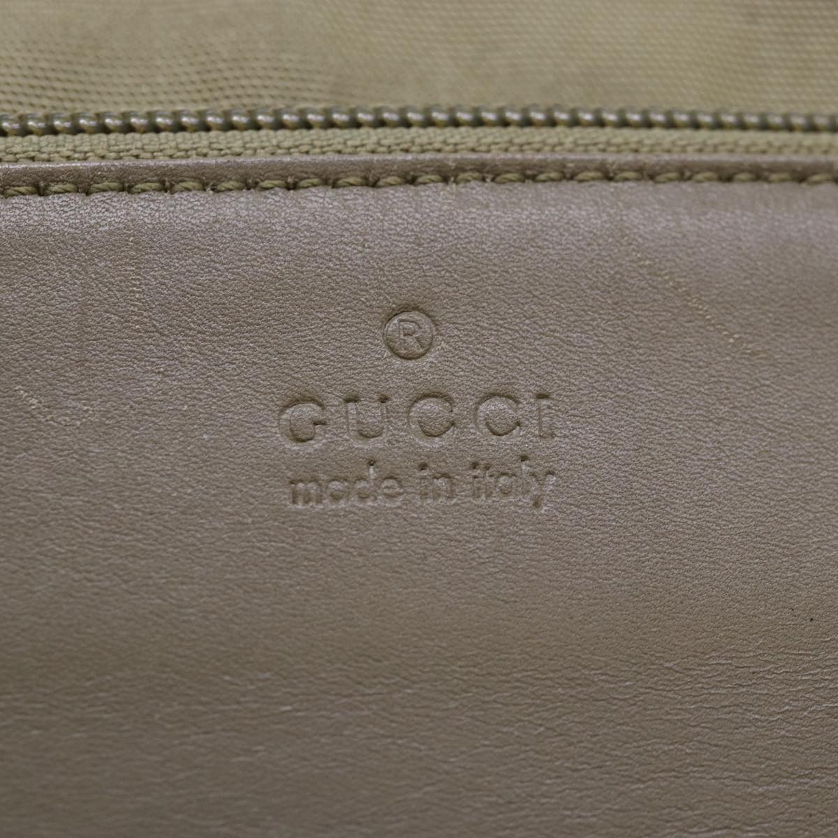 GUCCI Web Sherry Line Tote Bag Nylon Beige Red Green 019 0401 1956 Auth 87267