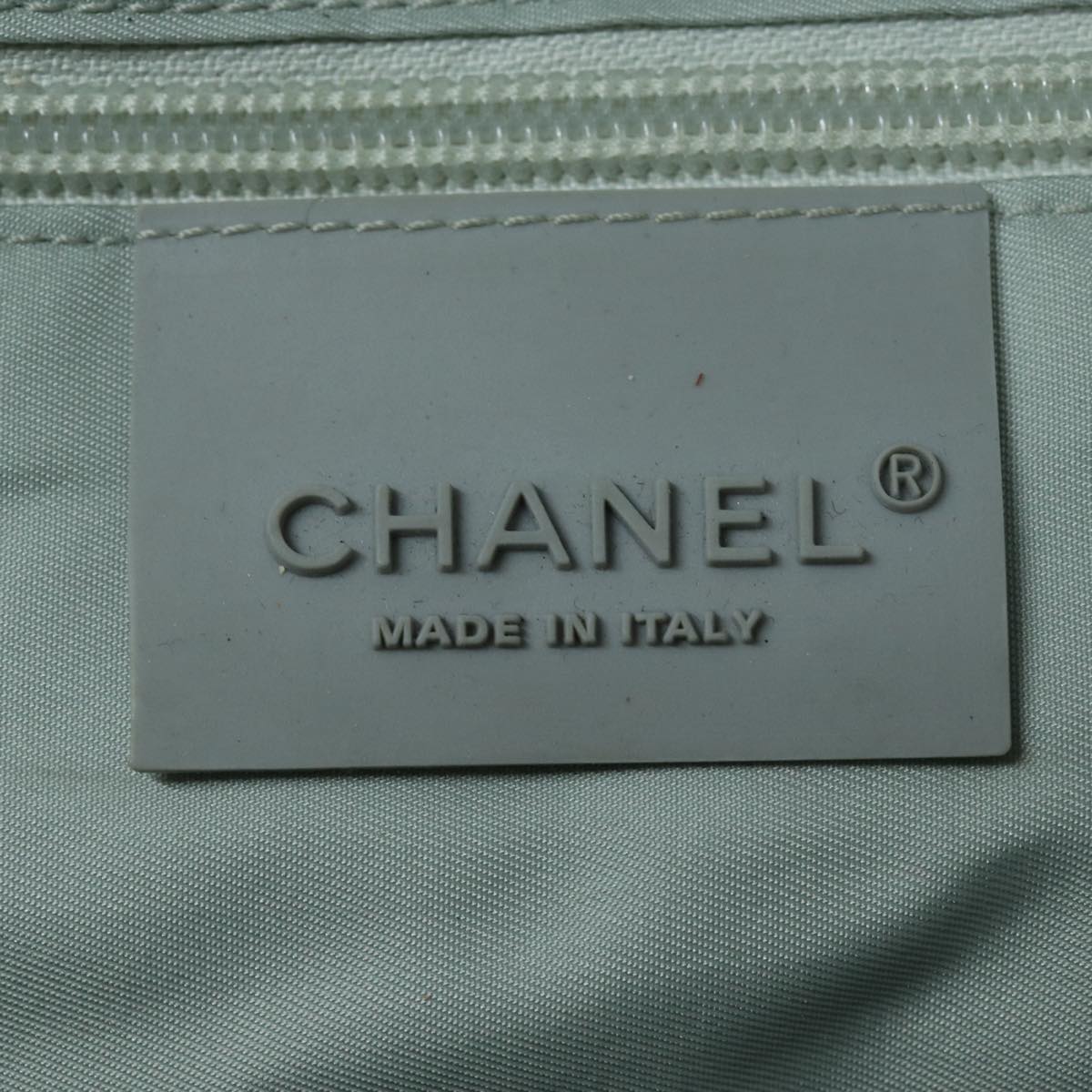 CHANEL Sports Tote Bag Nylon Gray CC Auth 87271