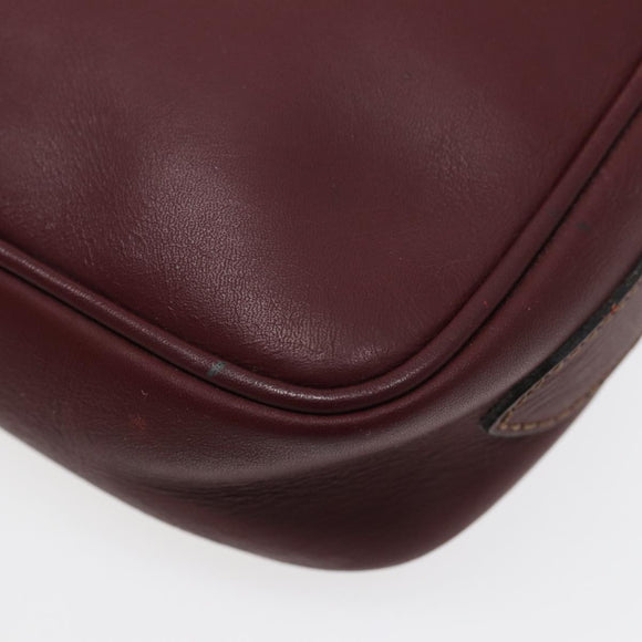 CARTIER Schoudertas Leer Bordeaux Goud Origineel 87277