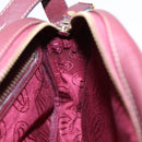 CARTIER Shoulder Bag Leather Bordeaux Gold Auth 87277-21