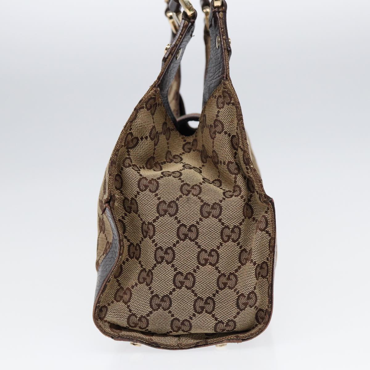 GUCCI GG Canvas WebSherry Line Jackie Shoulder Bag Beige Gold 130995 Auth 87296