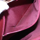 BURBERRY Nova Check Tote Bag Canvas Leather Beige Bordeaux Auth 87306-19