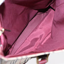 BURBERRY Nova Check Tote Bag Canvas Leather Beige Bordeaux Auth 87306-21