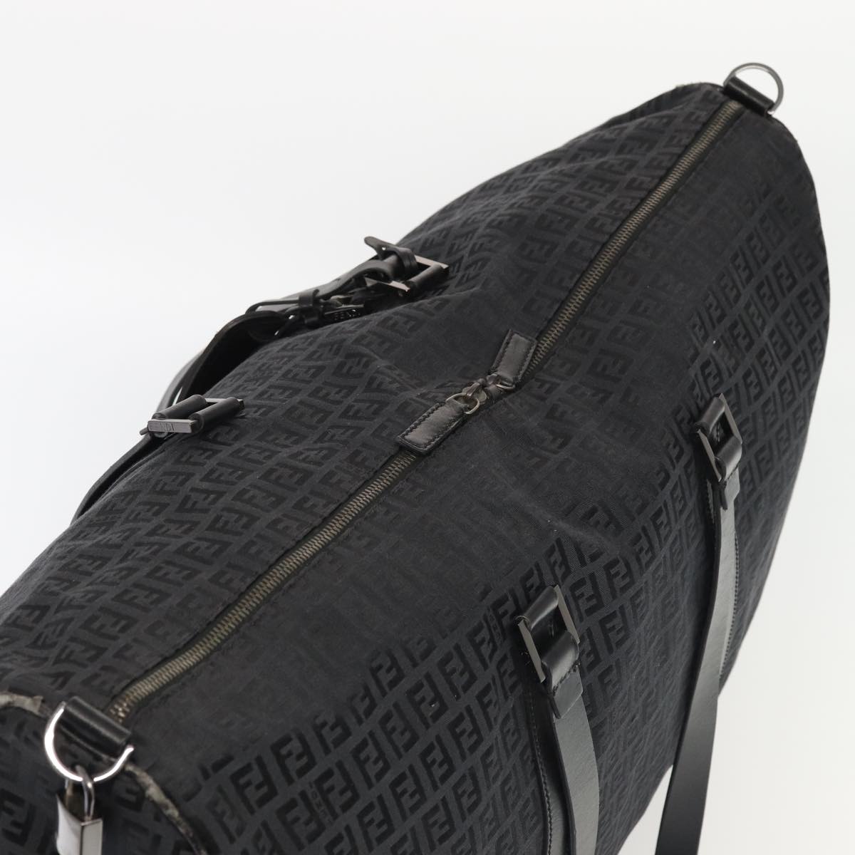 FENDI Zucchino Canvas  Nylon Black Auth 87315