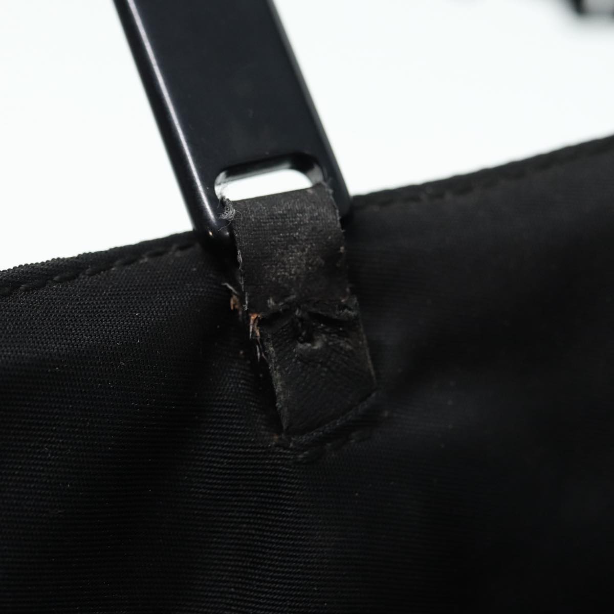 PRADA Hand Bag Nylon Black Auth 87322