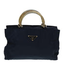 PRADA Hand Bag Nylon Navy Auth 87347-13