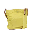 PRADA Shoulder Bag Nylon Yellow Auth 87348-1