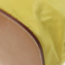 PRADA Schoudertas Nylon Geel Auth 87348-8