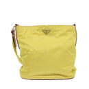 PRADA Shoulder Bag Nylon Yellow Auth 87348-13