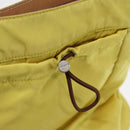 PRADA Schoudertas Nylon Geel Auth 87348-10