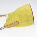 PRADA Shoulder Bag Nylon Yellow Auth 87348-4