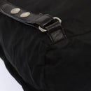 PRADA Rugzak Nylon Leer Zwart Auth 87351-17