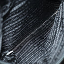 PRADA Rugzak Nylon Leer Zwart Auth 87351-25
