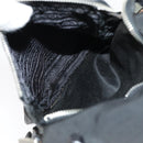 PRADA Rugzak Nylon Leer Zwart Auth 87351-27
