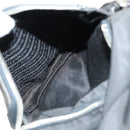 PRADA Rugzak Nylon Leer Zwart Auth 87351-28