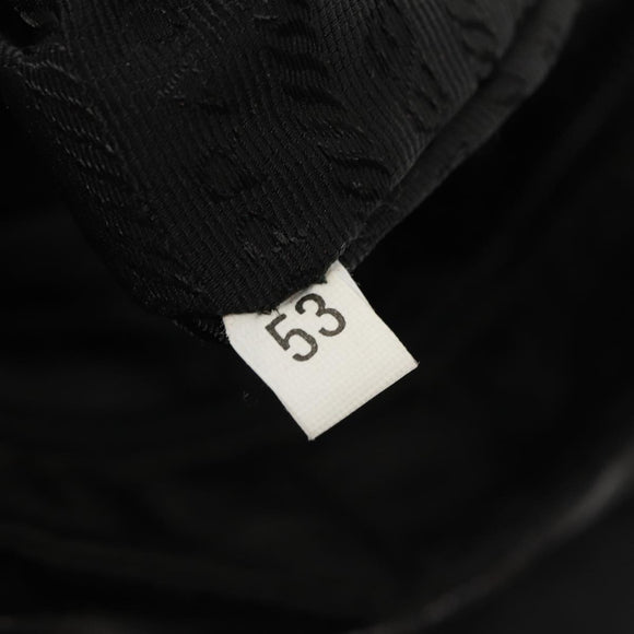 PRADA Rugzak Nylon Leer Zwart Auth 87351