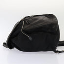 PRADA Rugzak Nylon Leer Zwart Auth 87351-4
