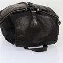PRADA Rugzak Nylon Leer Zwart Auth 87351-6