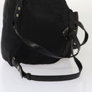 PRADA Rugzak Nylon Leer Zwart Auth 87351-9