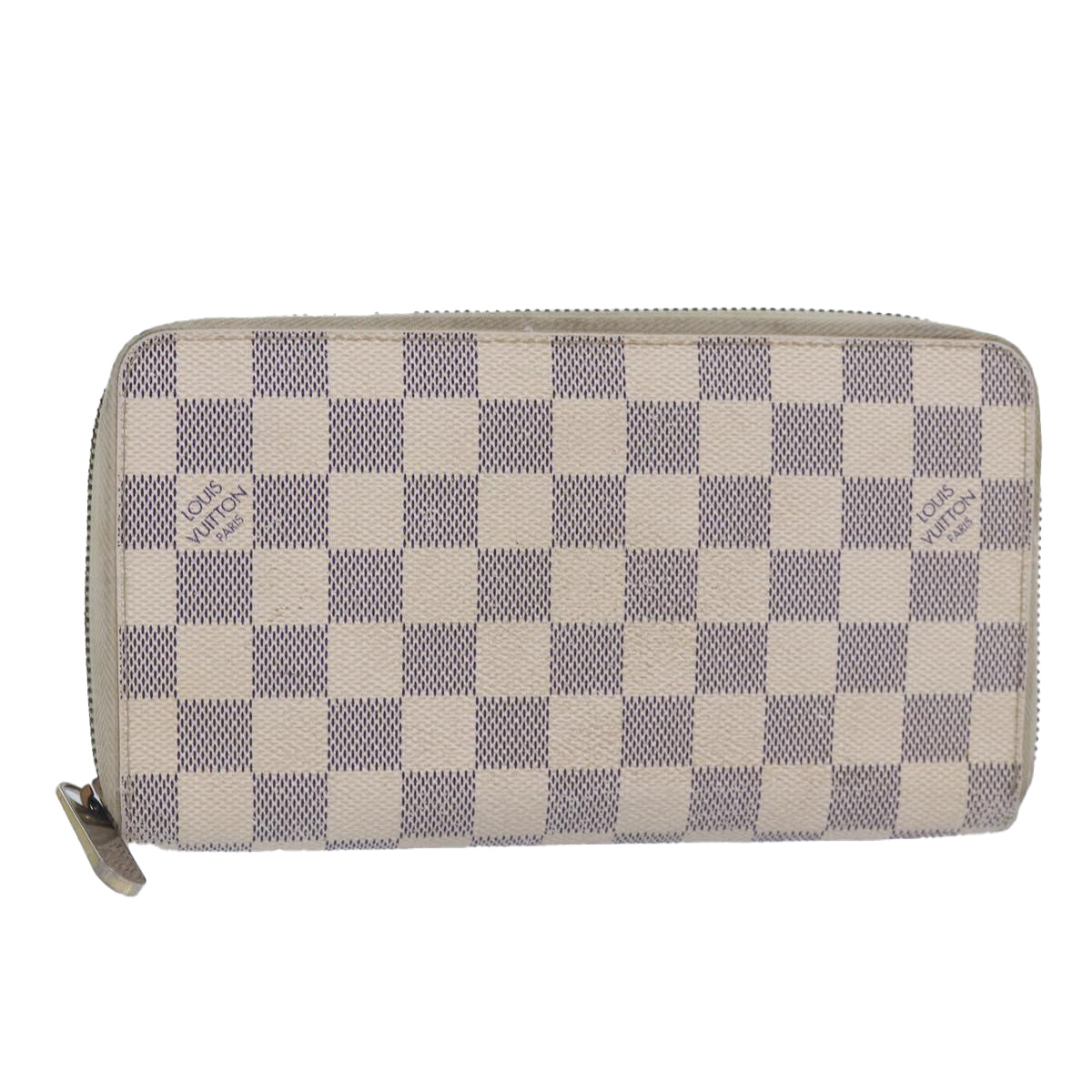 LOUIS VUITTON Damier Azur Zippy Organizer Long Wallet N60012 LV Auth 87355