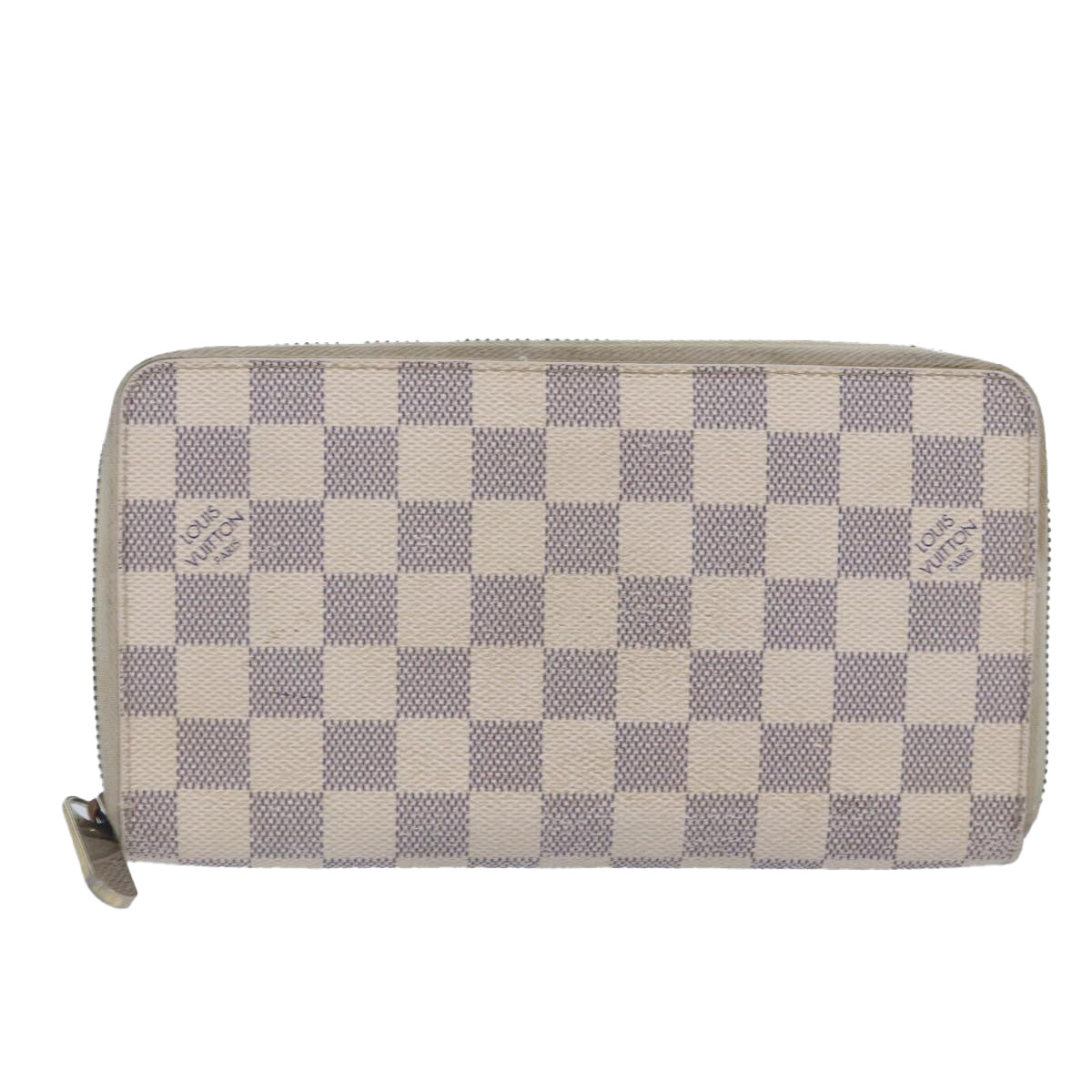 LOUIS VUITTON Damier Azur Zippy Organizer Long Wallet N60012 LV Auth 87355