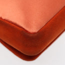PRADA Shoulder Bag Suede Orange Silver Auth 87356-16