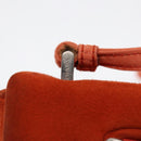 PRADA Shoulder Bag Suede Orange Silver Auth 87356-18