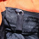PRADA Shoulder Bag Suede Orange Silver Auth 87356-22