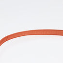PRADA Shoulder Bag Suede Orange Silver Auth 87356-8