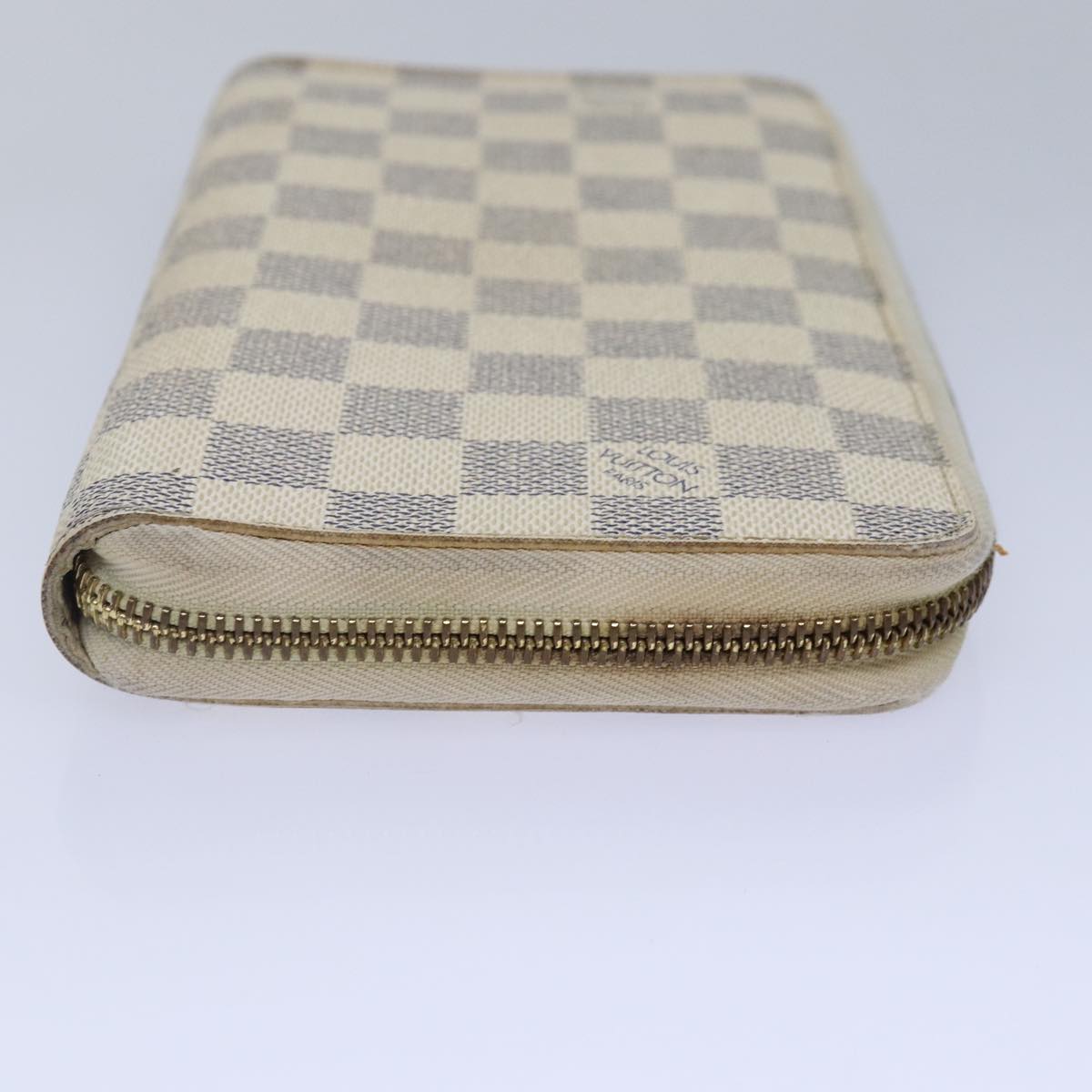 LOUIS VUITTON Damier Azur Zippy Organizer Long Wallet N60012 LV Auth 87358