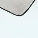 FENDI FILA Collaboration Clutch Bag Leather Beige Gold Auth 87366-14