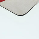 FENDI FILA Collaboration Clutch Bag Leather Beige Gold Auth 87366-13