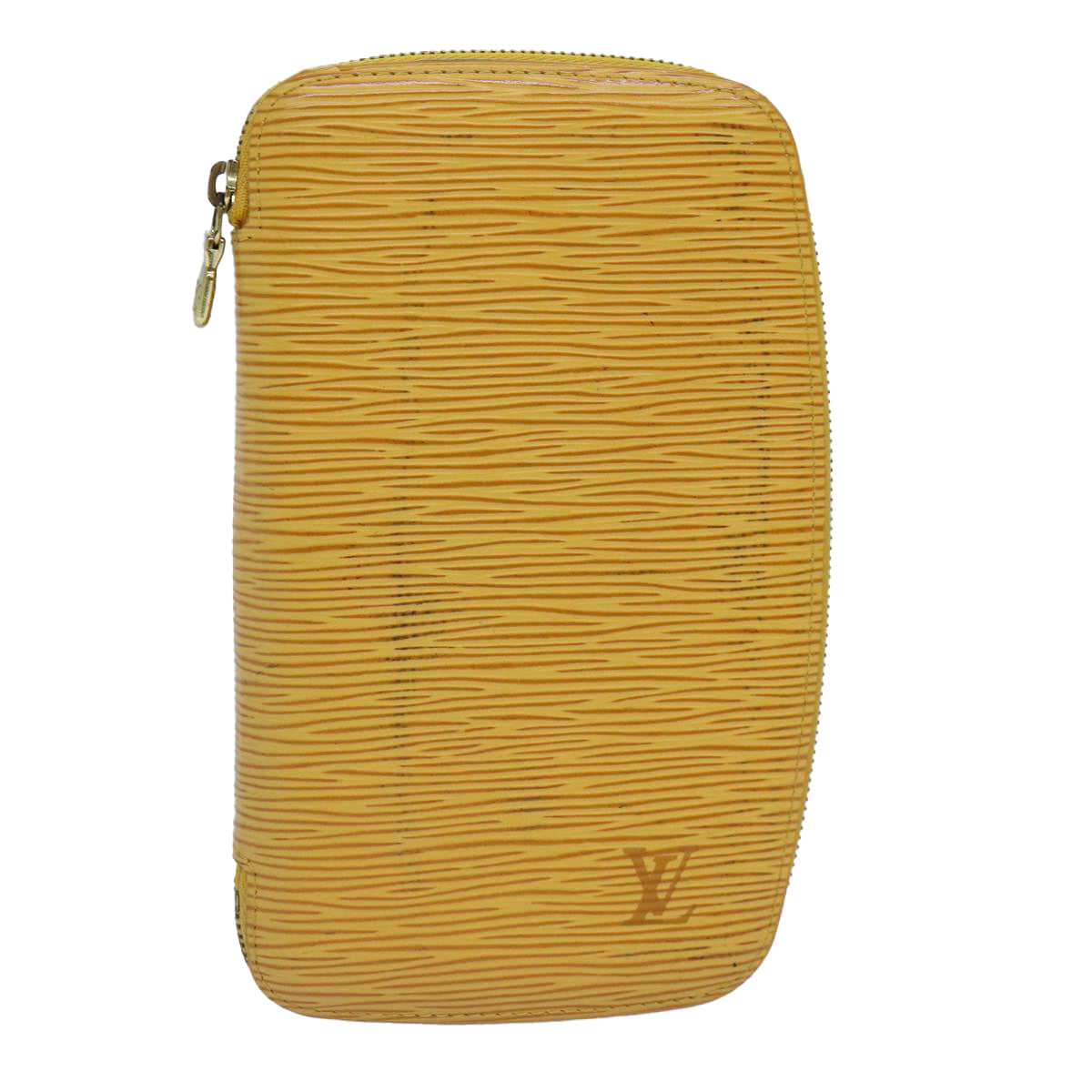 LOUIS VUITTON Epi Agenda Geode Travel Case Yellow M63879 LV Auth 87368