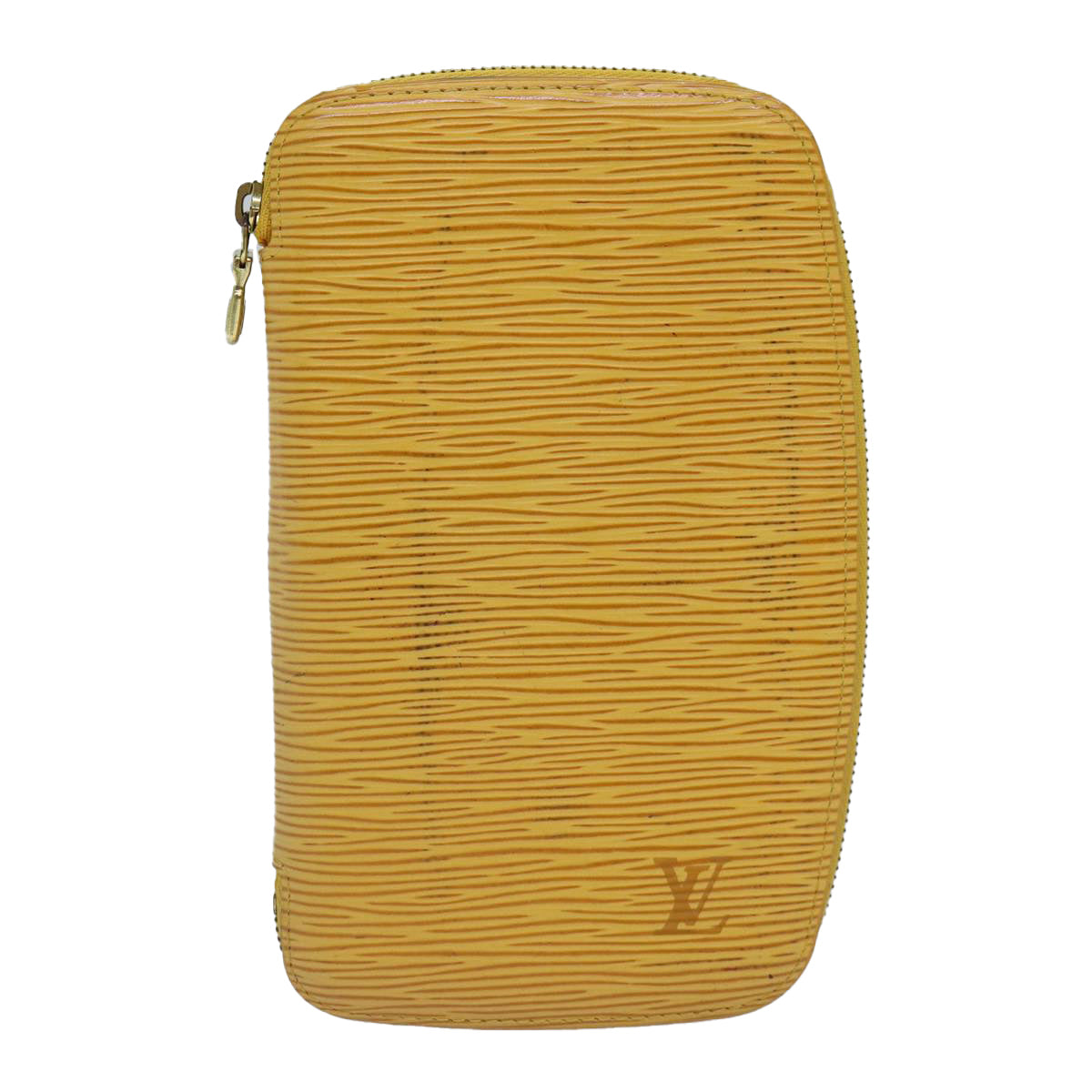 LOUIS VUITTON Epi Agenda Geode Travel Case Yellow M63879 LV Auth 87368