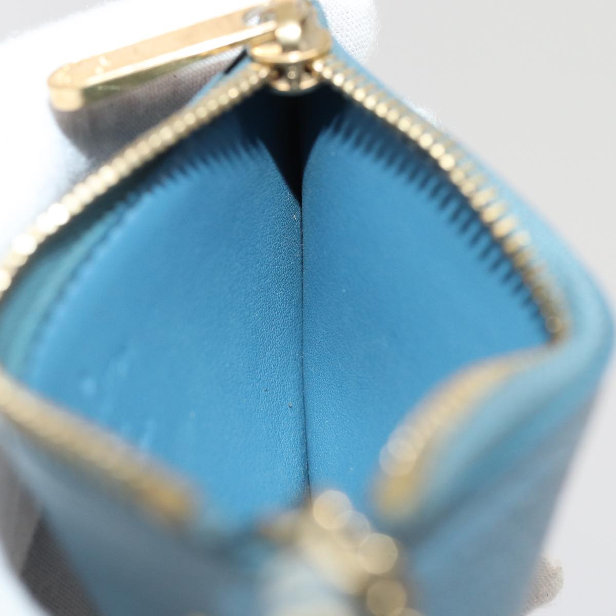 LOUIS VUITTON Suhari Pochette Cles Coin Purse Blue M91825 LV Auth 87371