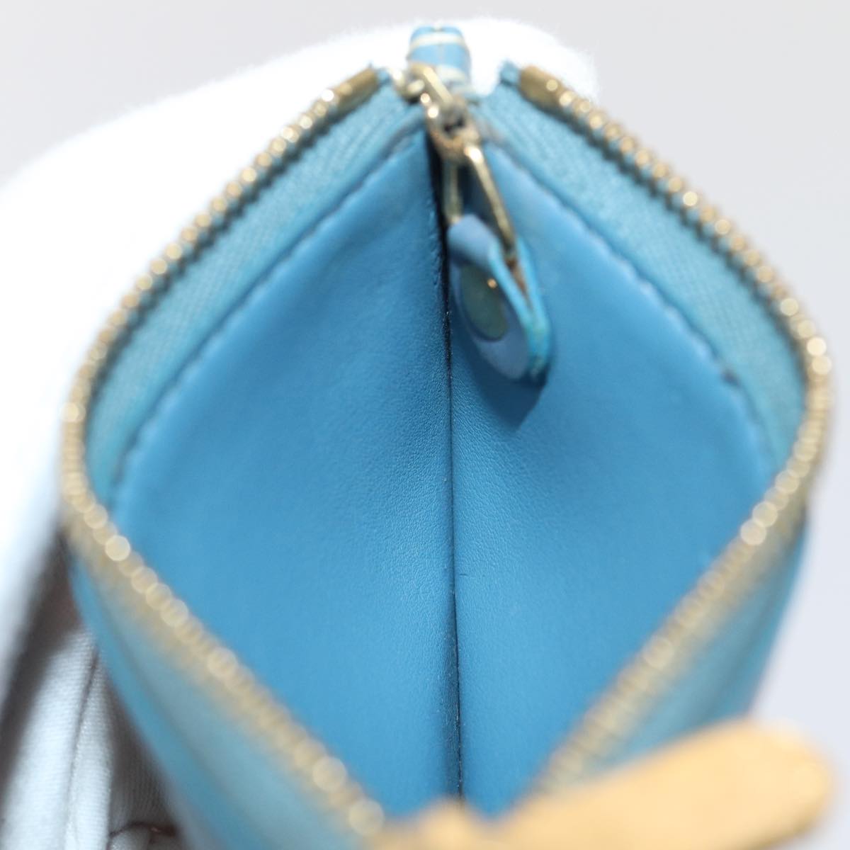 LOUIS VUITTON Suhari Pochette Cles Coin Purse Blue M91825 LV Auth 87371