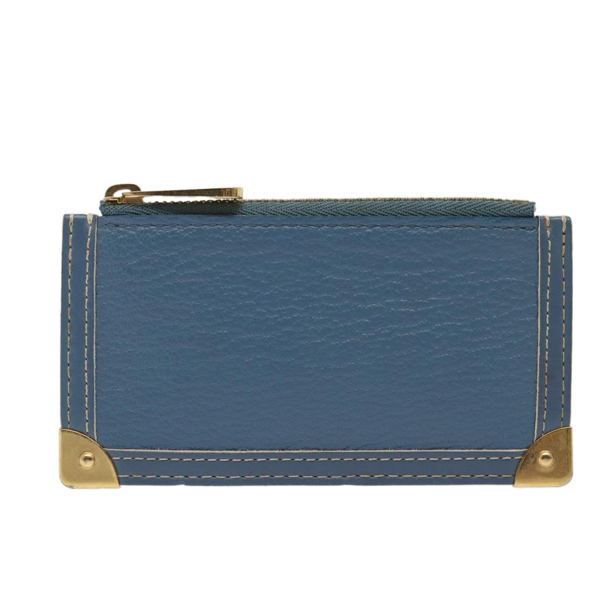 LOUIS VUITTON Suhari Pochette Cles Coin Purse Blue M91825 LV Auth 87371