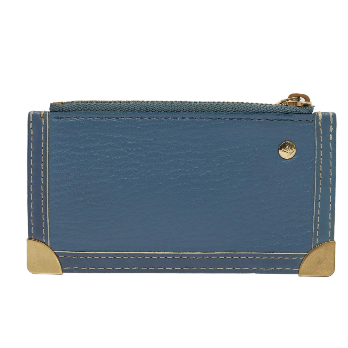 LOUIS VUITTON Suhari Pochette Cles Coin Purse Blue M91825 LV Auth 87371 - 0