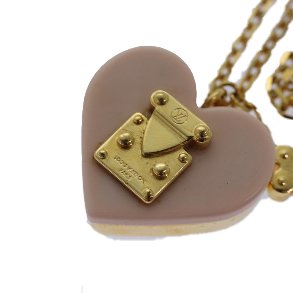 LOUIS VUITTON Pandantif Rock Me Necklace Necklace metal Gold Pink LV Auth 87373 - 0