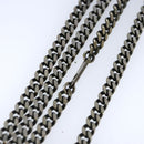 LOUIS VUITTON LV Wood Necklace metal Dark Silver MP2818 LV Auth 87375-5