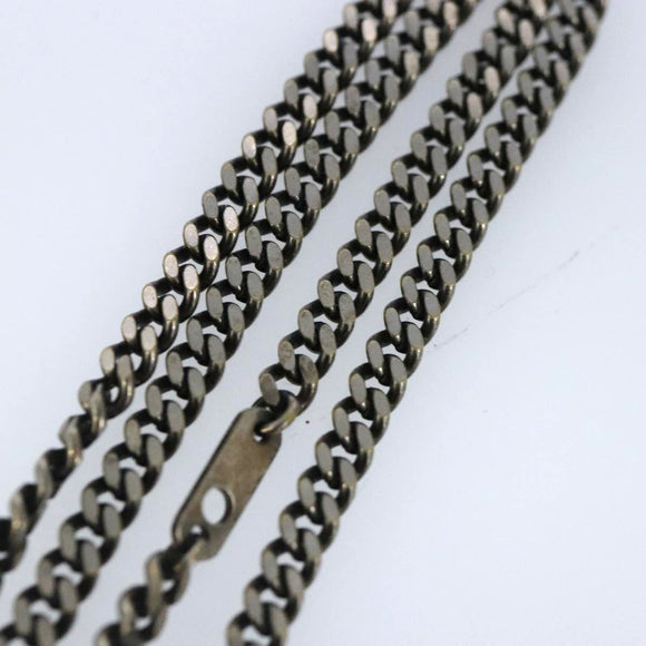 LOUIS VUITTON LV Wood Ketting metaal Donker Zilver MP2818 LV Auth 87375