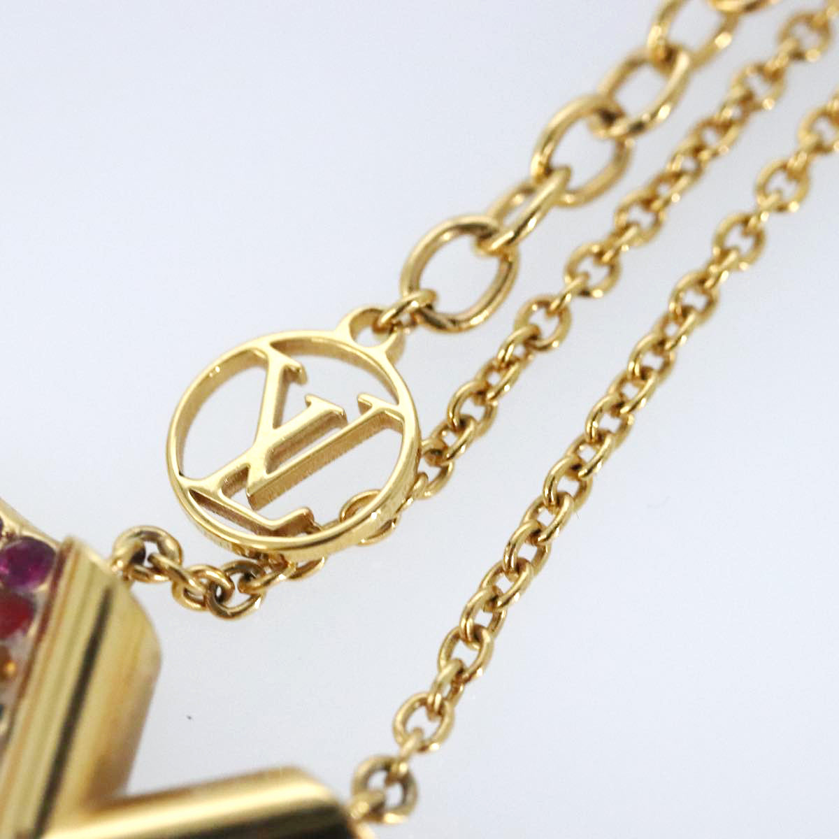 LOUIS VUITTON Collier Essential V California Dream Necklace M69617 LV Auth 87377