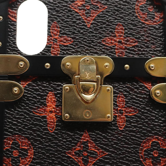 LOUIS VUITTON Transformed Monogram Cat iphone X Eye Trunk M63891 LV Auth 87378